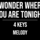 I Wonder Where You Are Tonight in 4 Keys